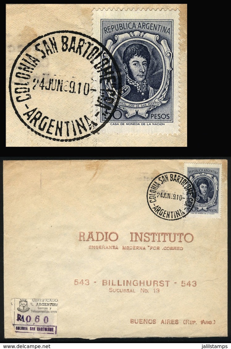 ARGENTINA: Cover Sent From COLONIA SAN BARTOLOMÉ (Córdoba) To Buenos Aires On 24/JUN/1989 - Cartas & Documentos