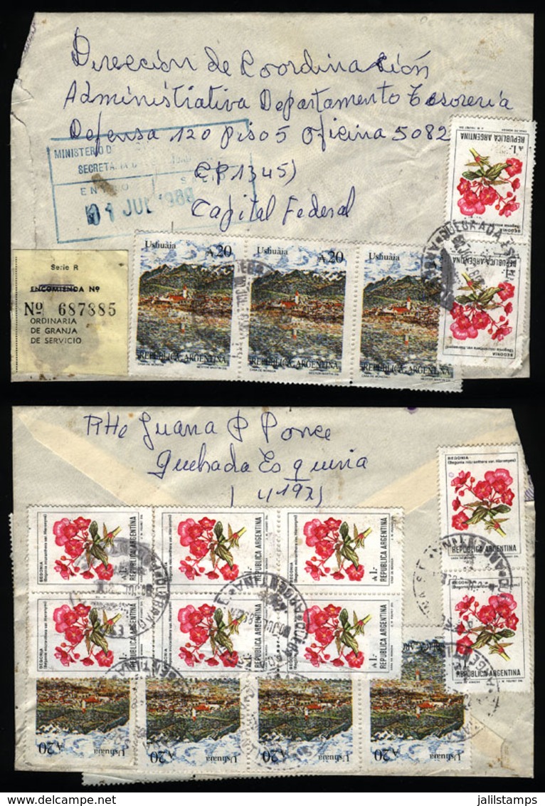 ARGENTINA: Cover Sent From "QUEBRADA ESQUINA" (Santiago Del Estero) To Buenos Aires In JUL/1989, With INFLA Postage Of A - Covers & Documents