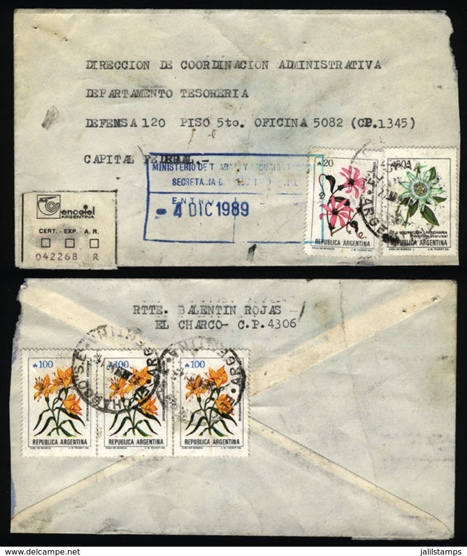 ARGENTINA: Cover Sent From "EL CHARCO" (Santiago Del Estero) To Buenos Aires On 27/NO/1989, With INFLA Postage Of A370,  - Cartas & Documentos