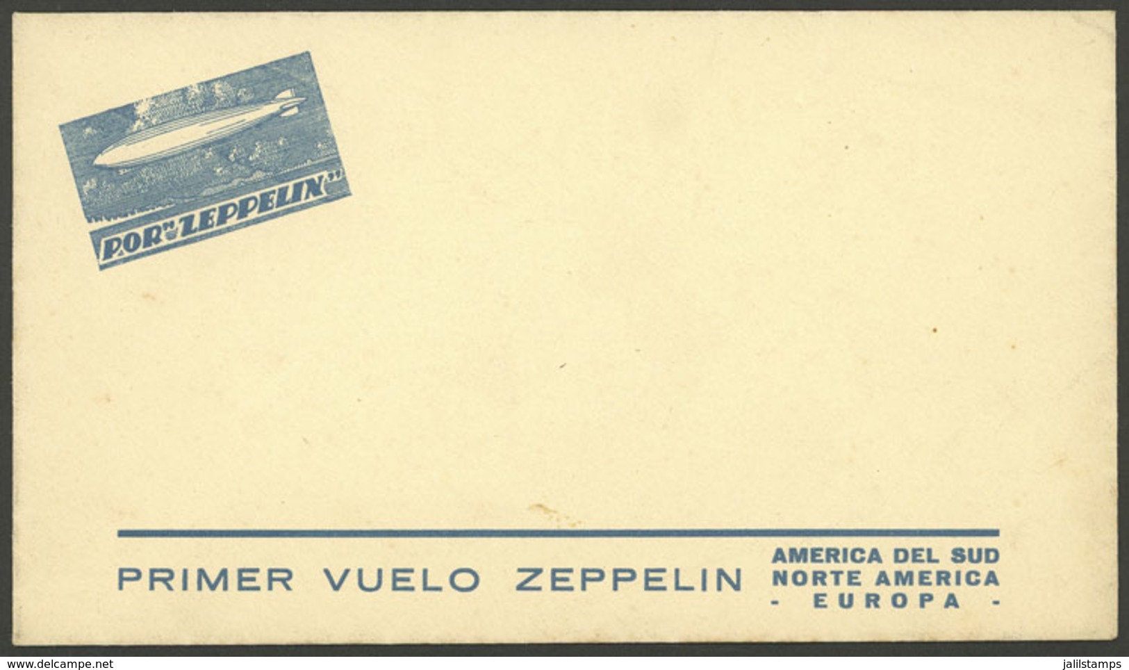 ARGENTINA: 1st Zeppelin Flight South America - North America - Europe, Unused Envelope, VF Quality - Other & Unclassified