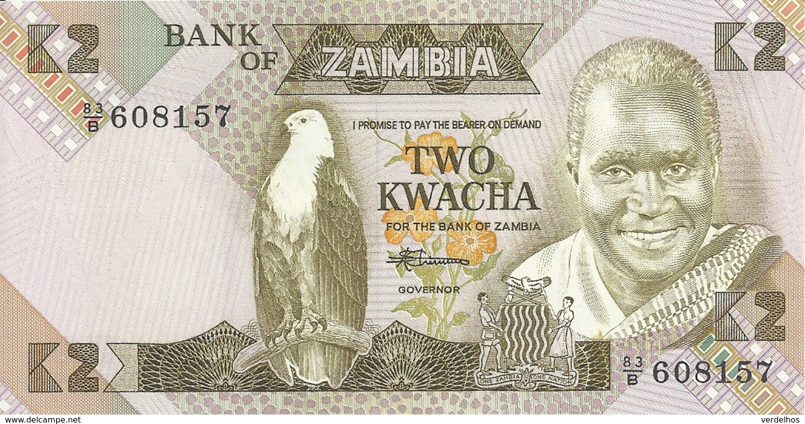 ZAMBIE 2 KWACHA ND1980-88 UNC P 24 C - Zambie