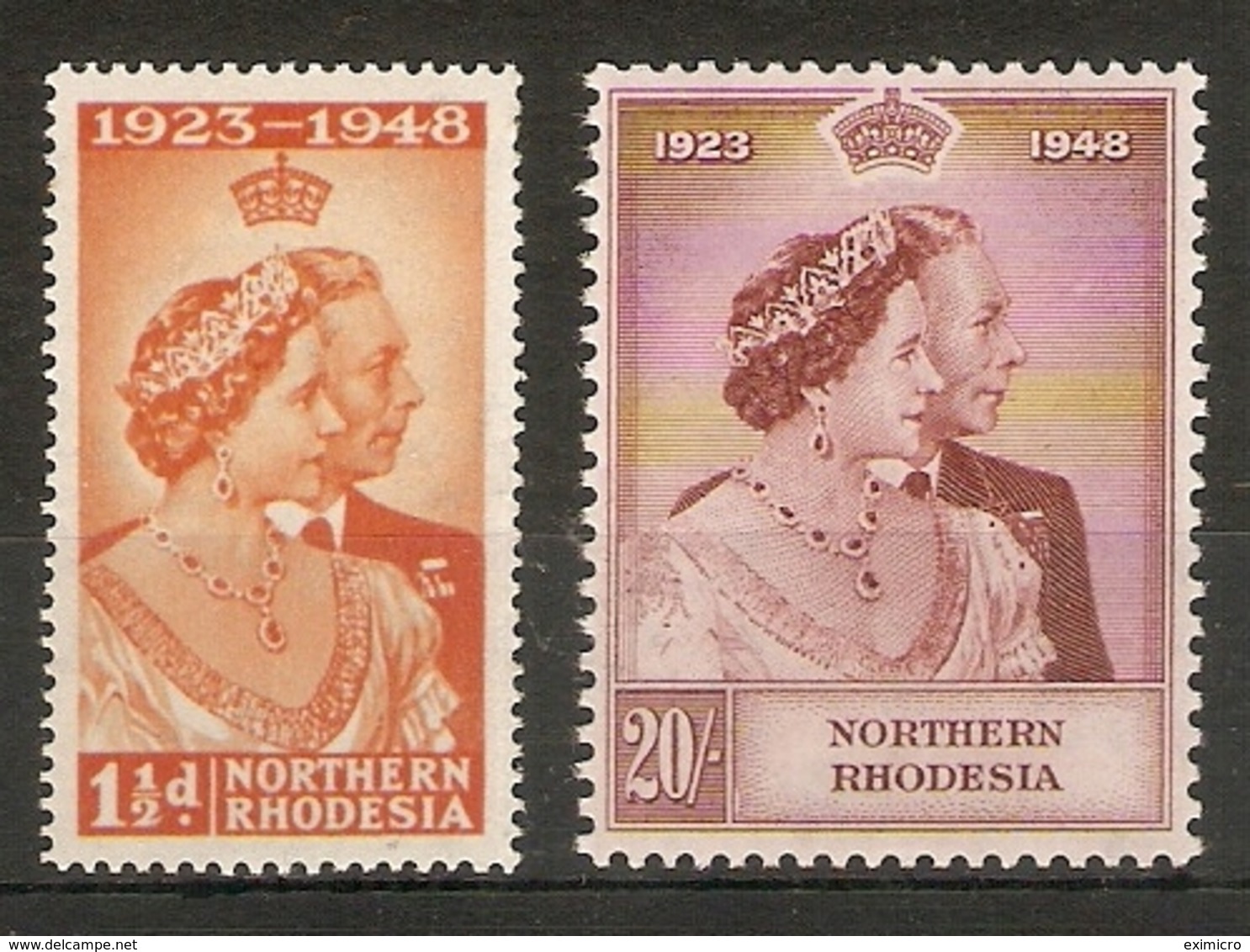 NORTHERN RHODESIA 1948 SILVER WEDDING SET UNMOUNTED MINT Cat £110+ - Northern Rhodesia (...-1963)