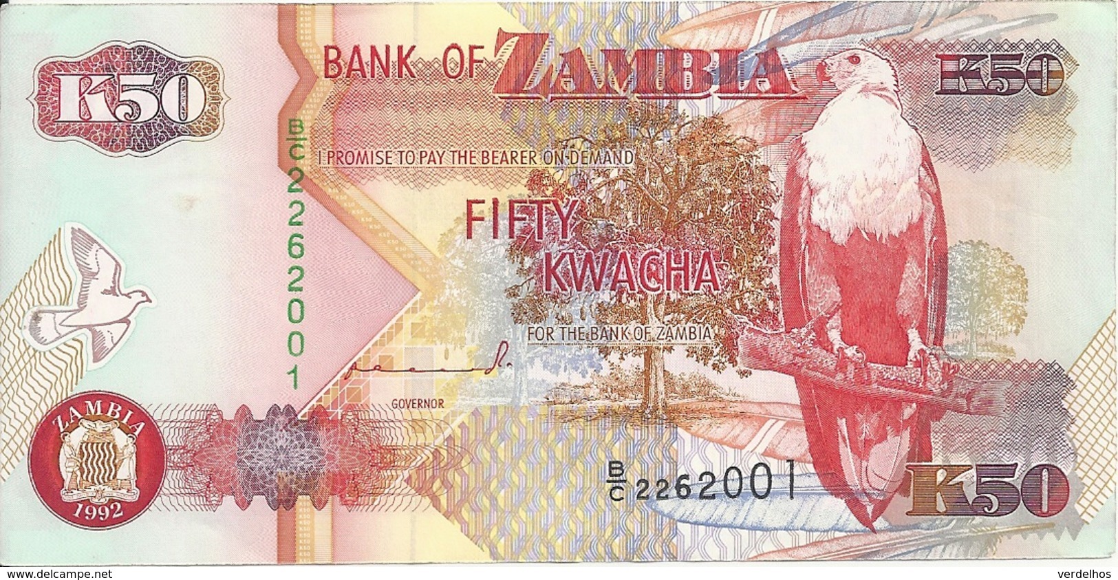 ZAMBIE 50 KWACHA 1992 AUNC P 37 A - Zambia