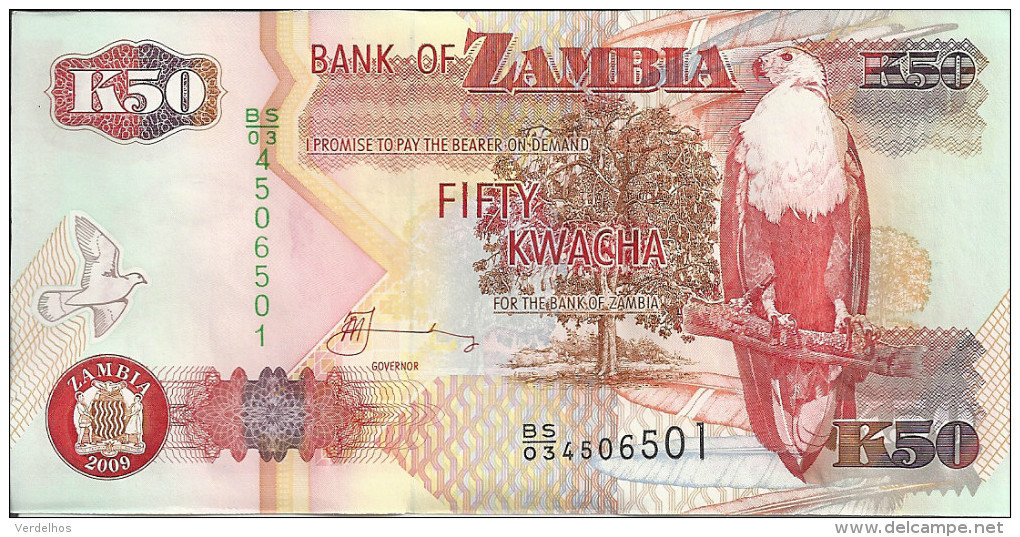 ZAMBIE 50 KWACHA 2009 AUNC P 37 H - Zambie