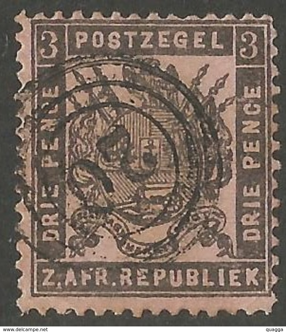 Transvaal 1883. 3d Grey-black/rose. SACC 175, SG 172. Standarton Cancel. - Transvaal (1870-1909)