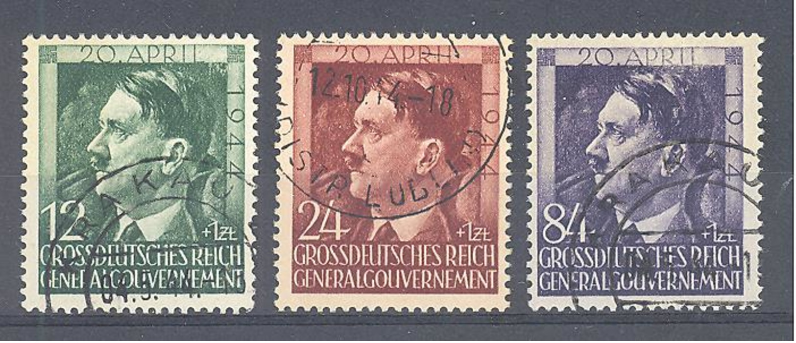 Reich Generalgouvernement  Michel #  117 - 19 - Occupation 1938-45