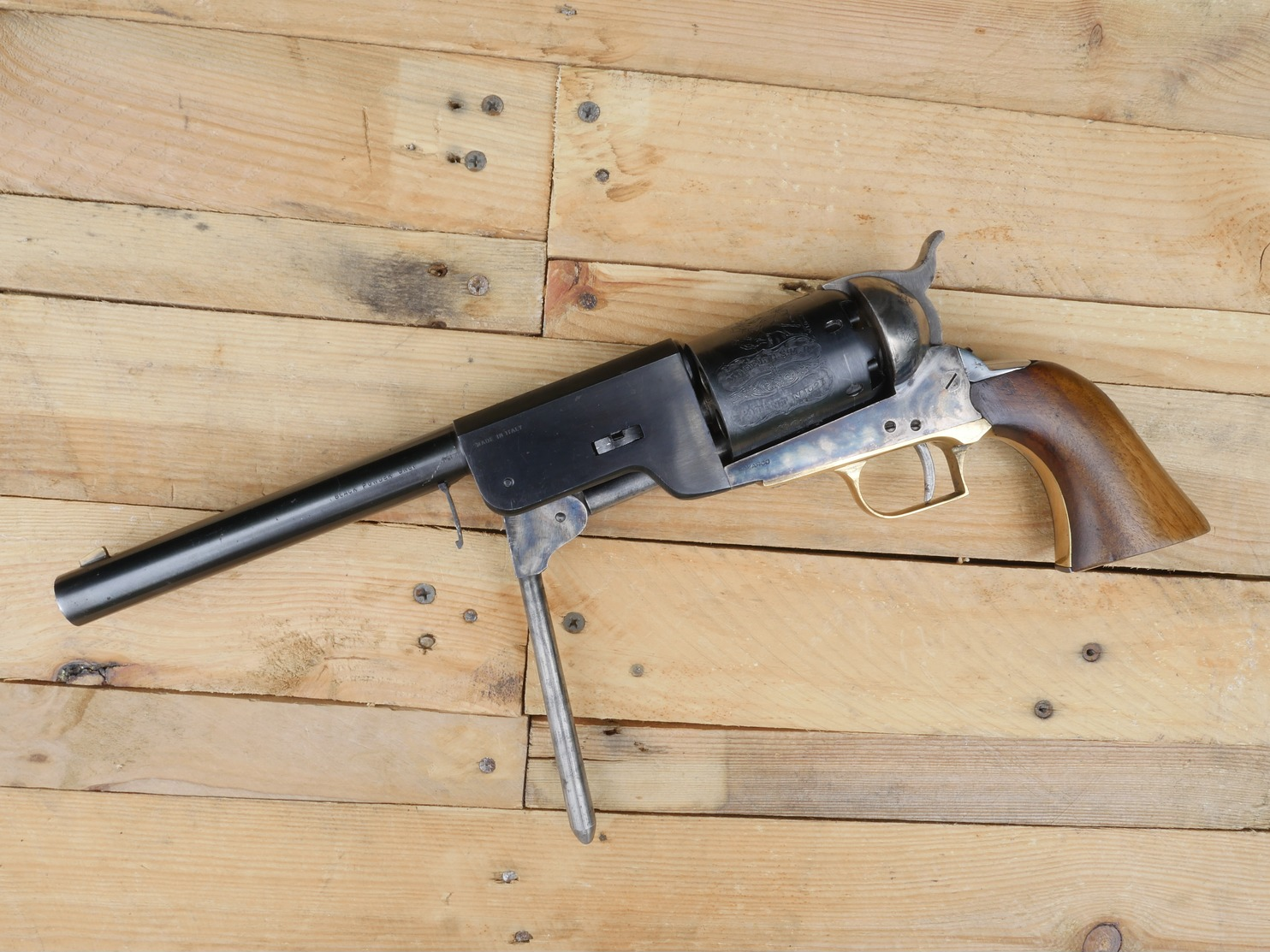 colt 1847 walker, COLT 1847 WALKER, revolver tir à poudre noire fabrication ARMY SAN MARCO, de 1974.