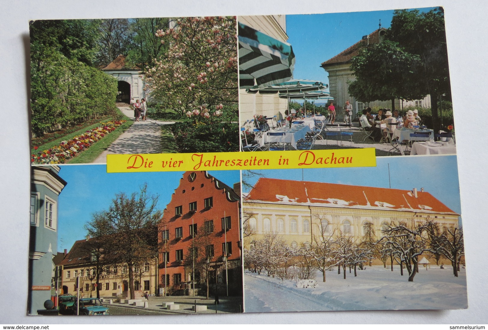 (11/2/74) Postkarte/AK "Dachau" Die Vier Jahreszeiten In Dachau, Mehrbildkarte Mit 4 Ansichten - Dachau