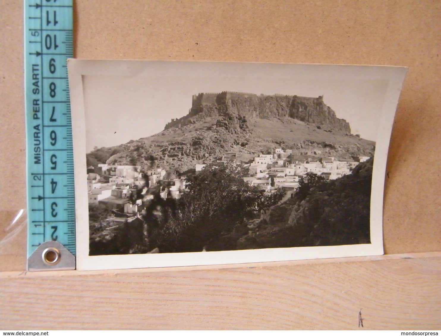 MONDOSORPRESA,  CARTOLINA FOTOGRAFICA, RODI  PANORAMA A LINDOS, 1916 - Grecia