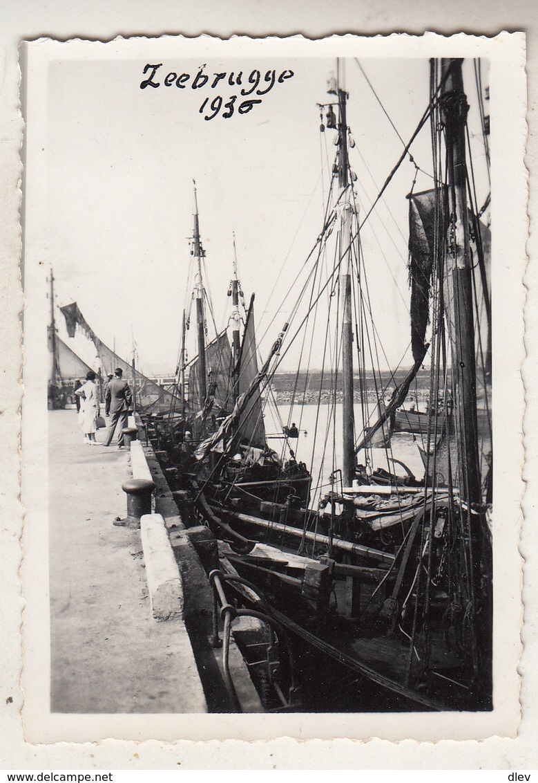 Zeebrugge - 1936 - Foto 6 X 8.5 Cm - Boten