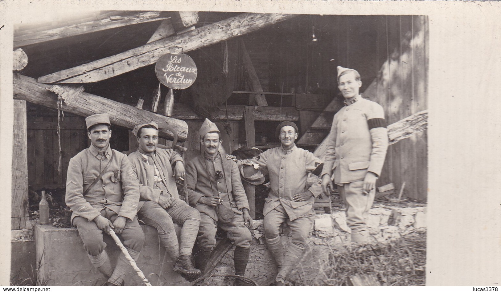 TRES BELLE CARTE PHOTO  / LES POTEAUX DE VERDUN - War 1914-18