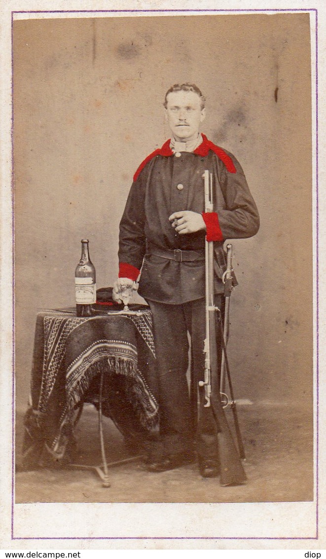 Carte De Visite Cdv Albumine, Xavier, Militaire Isidore Anquetil Commune - Guerre, Militaire