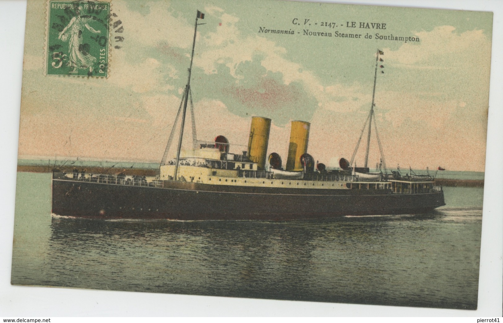 BATEAUX - PAQUEBOTS - LE HAVRE - Le "NORMANNIA " - Nouveau Steamer De Southampton - Steamers