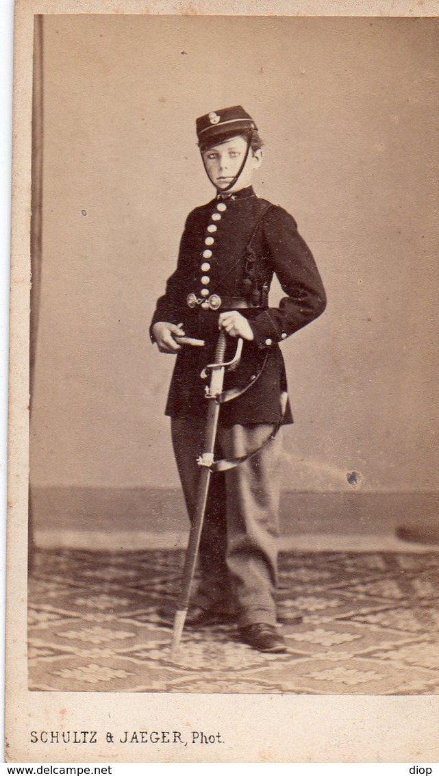 Carte De Visite Cdv Albumine Albumen, Schultz &amp; Jaeger Chaux De Fonds, Militaire - Guerre, Militaire