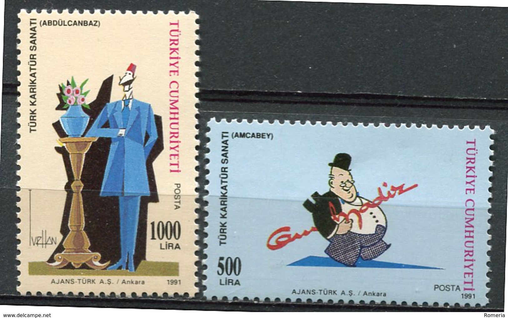 Turquie - 1991 - Yt 2677/2678 - Caricature Turque - ** - Unused Stamps