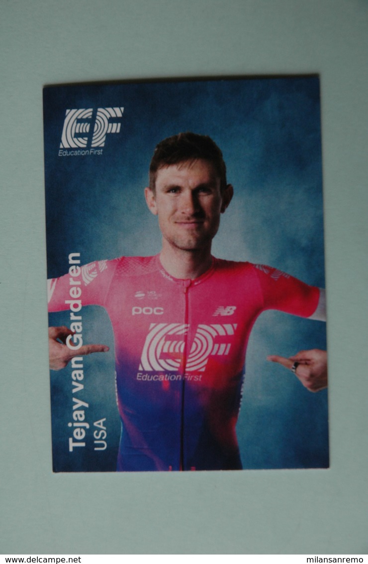 CYCLISME: CYCLISTE : EQUIPE EF EDUCATION 2019 Format 9 X 6.3 : TEJAY VAN GARDEREN - Ciclismo