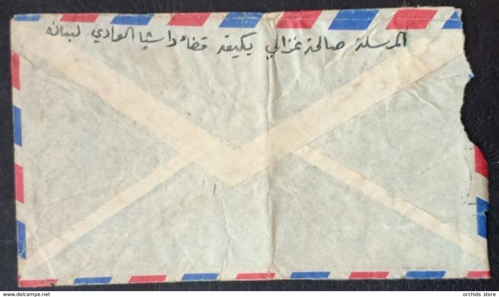 BL Lebanon 1956 Rare Cancel On Airmail Cover, RACHAYA EL WADI Circular Typology (from Salha Ghazali, Bkifa) To Argentina - Lebanon