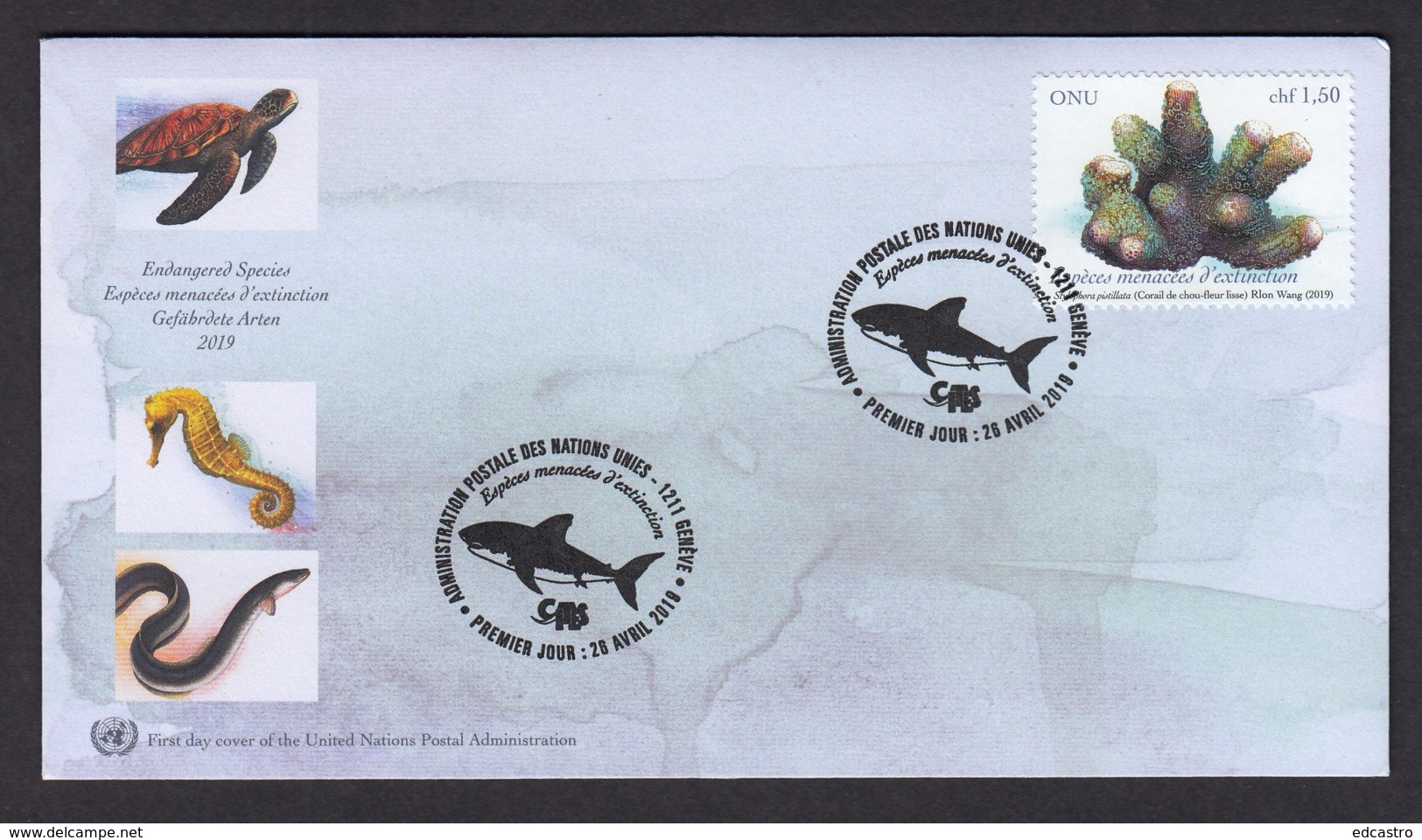 5.- UNITED STATES 2019 FDC GENEVA OFFICE - ENDANGERED SPECIES - FDC