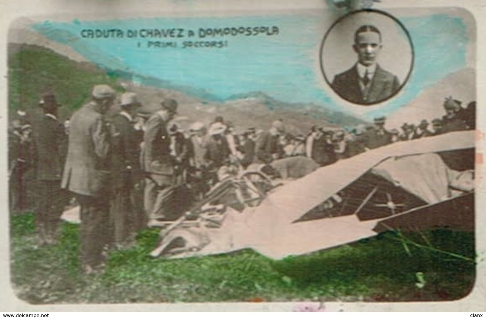GEO CHAVEZ Aviateur: Caduta/Absturz Sempione-Domodossola 1910/1914 - Autres & Non Classés