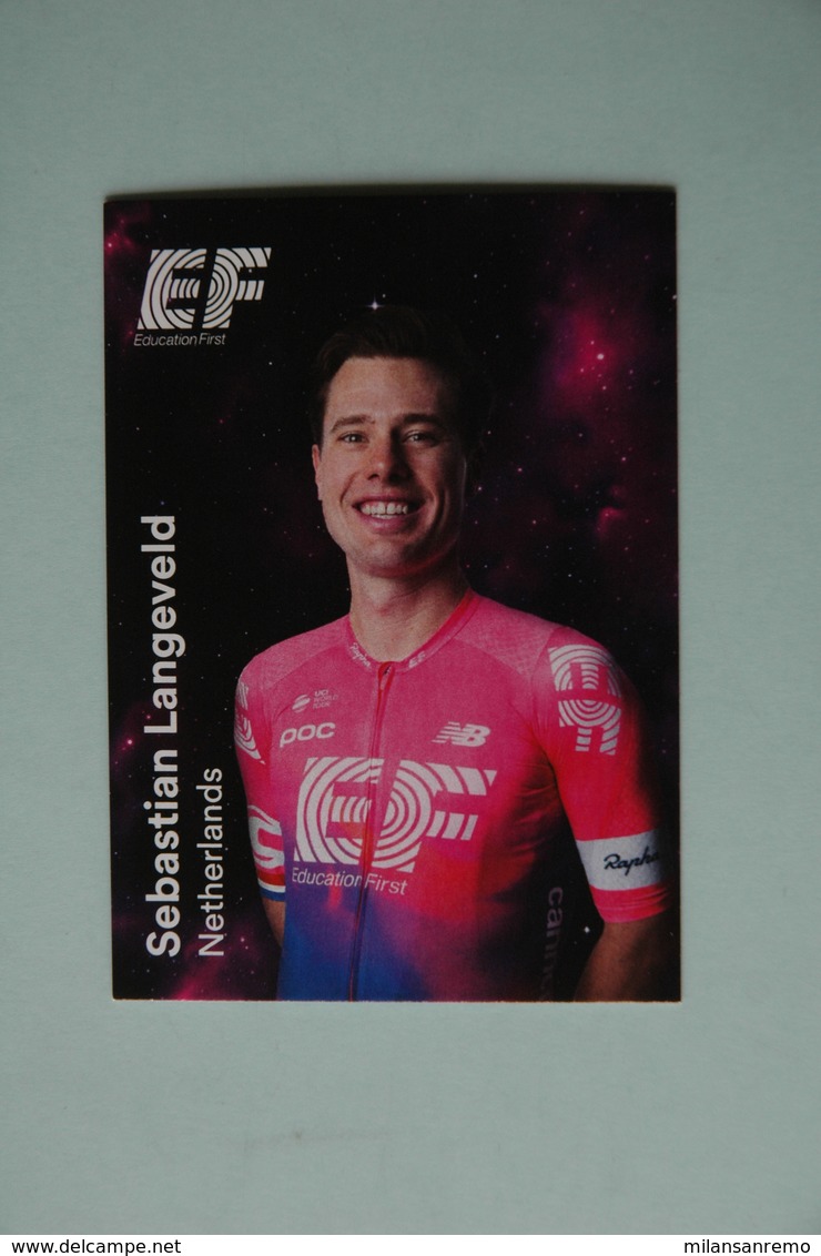 CYCLISME: CYCLISTE : EQUIPE EF EDUCATION 2019 Format 9 X 6.3 : SEBASTIAN LANGEVELD - Ciclismo