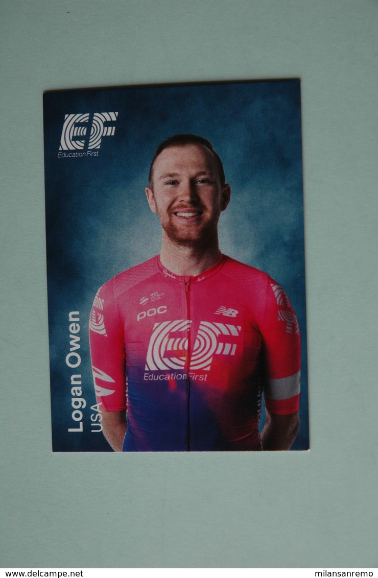 CYCLISME: CYCLISTE : EQUIPE EF EDUCATION 2019 Format 9 X 6.3 :LOGAN OWEN - Ciclismo