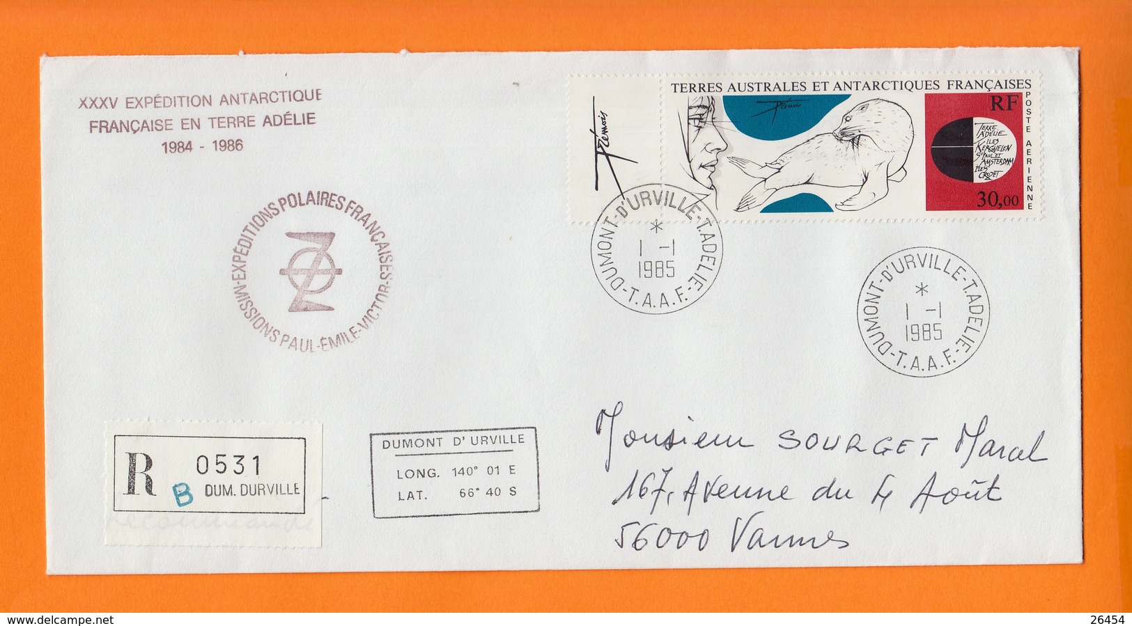 Lot De  9 Lettres  Rec  TAAF    5 POSTE AERIENNE   +  4 Autres  De 1978 à 1985   " BONNE COTE Des 9 " - Airmail