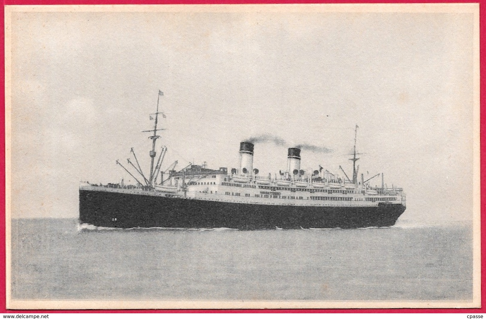 CPA Bateau PAQUEBOT "CONTE BIANCAMANO" Italia - Mediterraneo - Sud America Express * Ship - Piroscafi