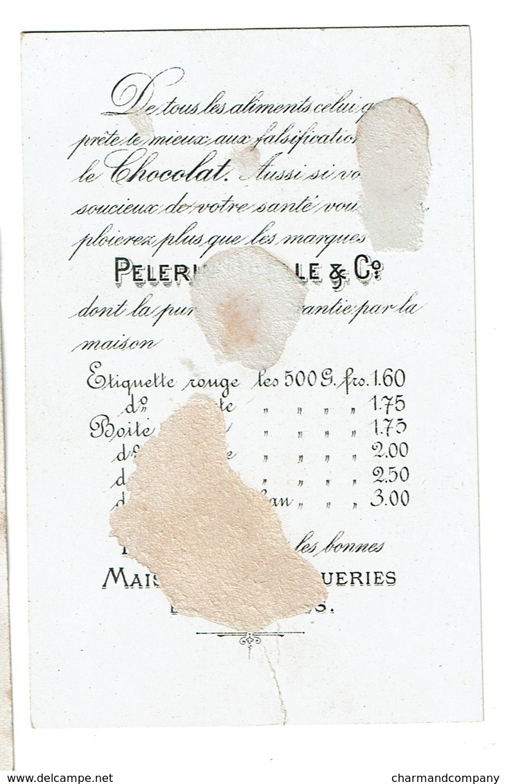 Chromo Chocolats Pelerin Ruelle & Co - Bruxelles - Chocolat  - 2 Scans - Other & Unclassified