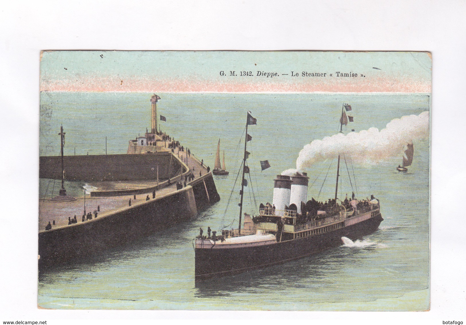 CPA DPT 76 DIEPPE, LE STEAMER TAMISE - Commerce