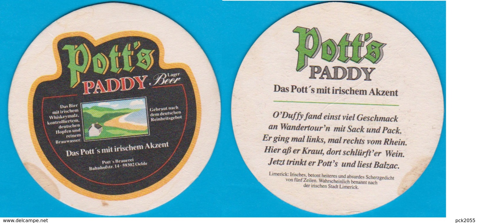 Pott's Brauerei Oelde ( Bd 2167 ) - Bierdeckel