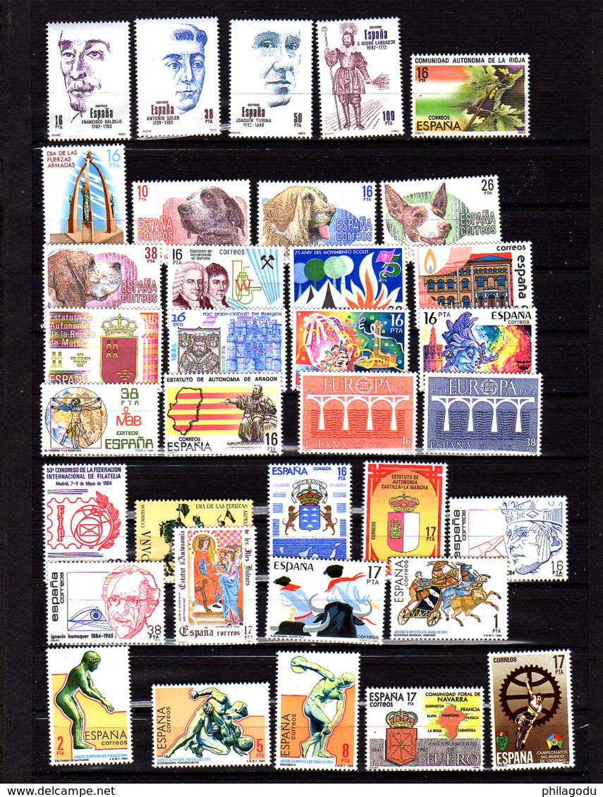 Espagne 1975-96, Séries Et Dépareillés Neufs, Entre 2005 Et 3046** Cote 104 €, - Unused Stamps