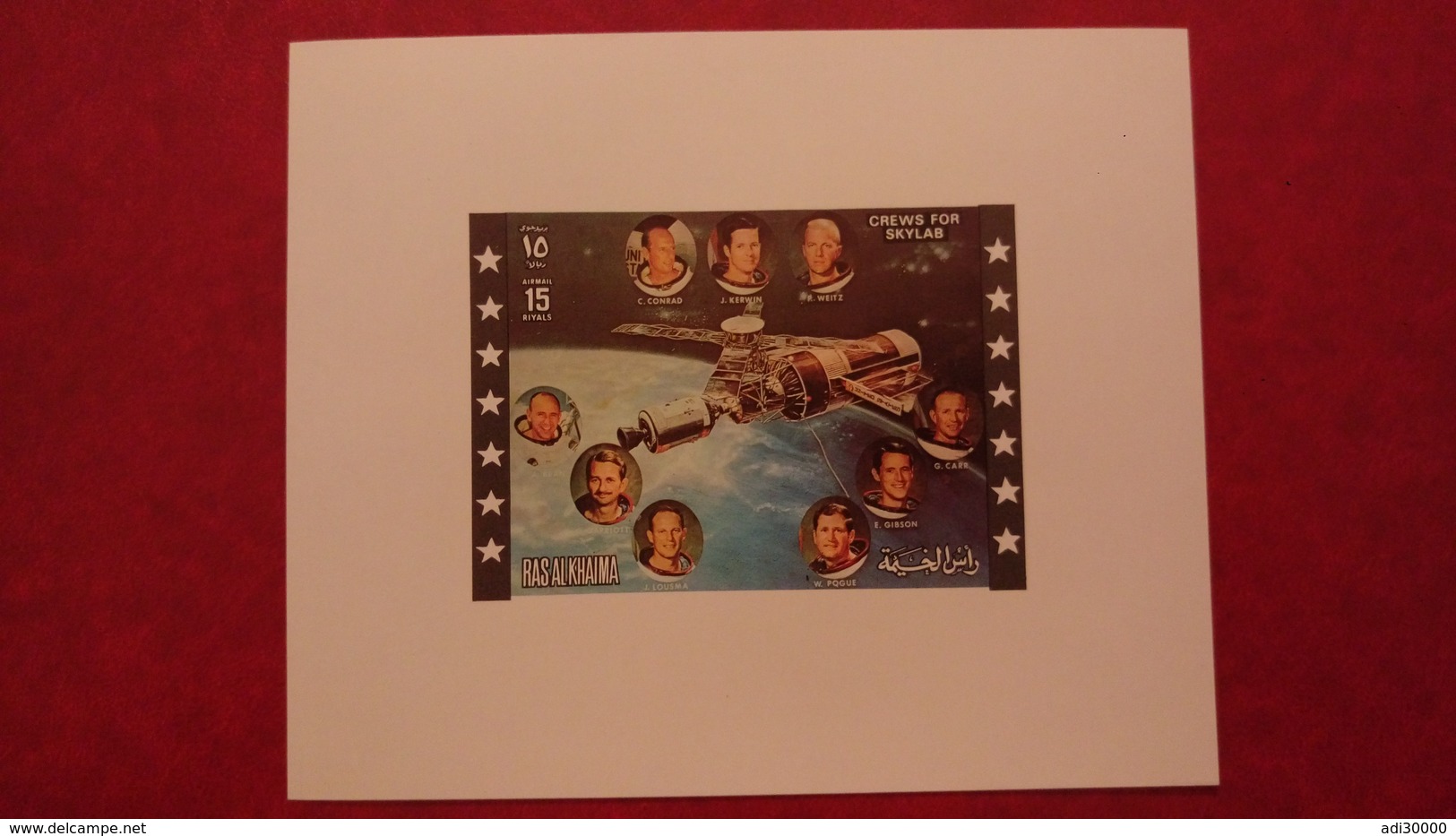 Ras Al Khaima 1972 - Space Skylab - 3 Imperf Deluxe S/s White MNH Cosmos Moon Landing Astronauts Rocket Apollo Rare Luxe - Ras Al-Khaima