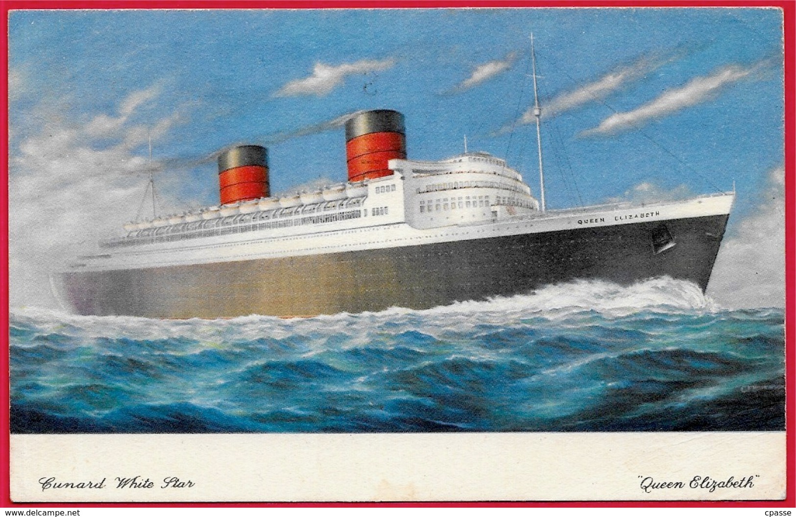 CPA Bateau PAQUEBOT "QUEEN ELIZABETH" Cunard White Star ** Ship - Paquebots