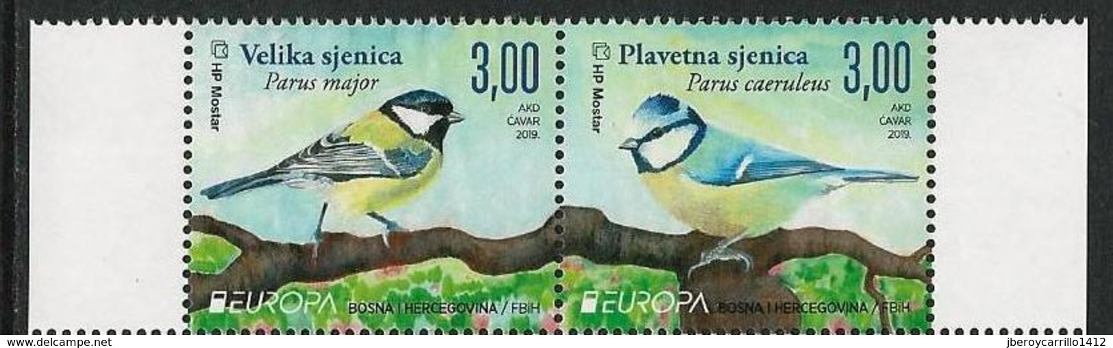 BOSNIA HERZ. CROATA / BOSNIA CROAT POST  -EUROPA 2019 -NATIONAL BIRDS.-"AVES -BIRDS -VÖGEL-OISEAUX"- SERIE N - 2019