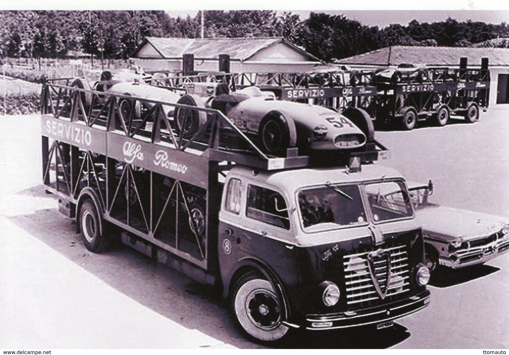 Camion Alfa Romeo 900 Transportant Les Voitures De Course 'Indycar'  Au L'Etat-Unis    -  15x10 PHOTO - IndyCar