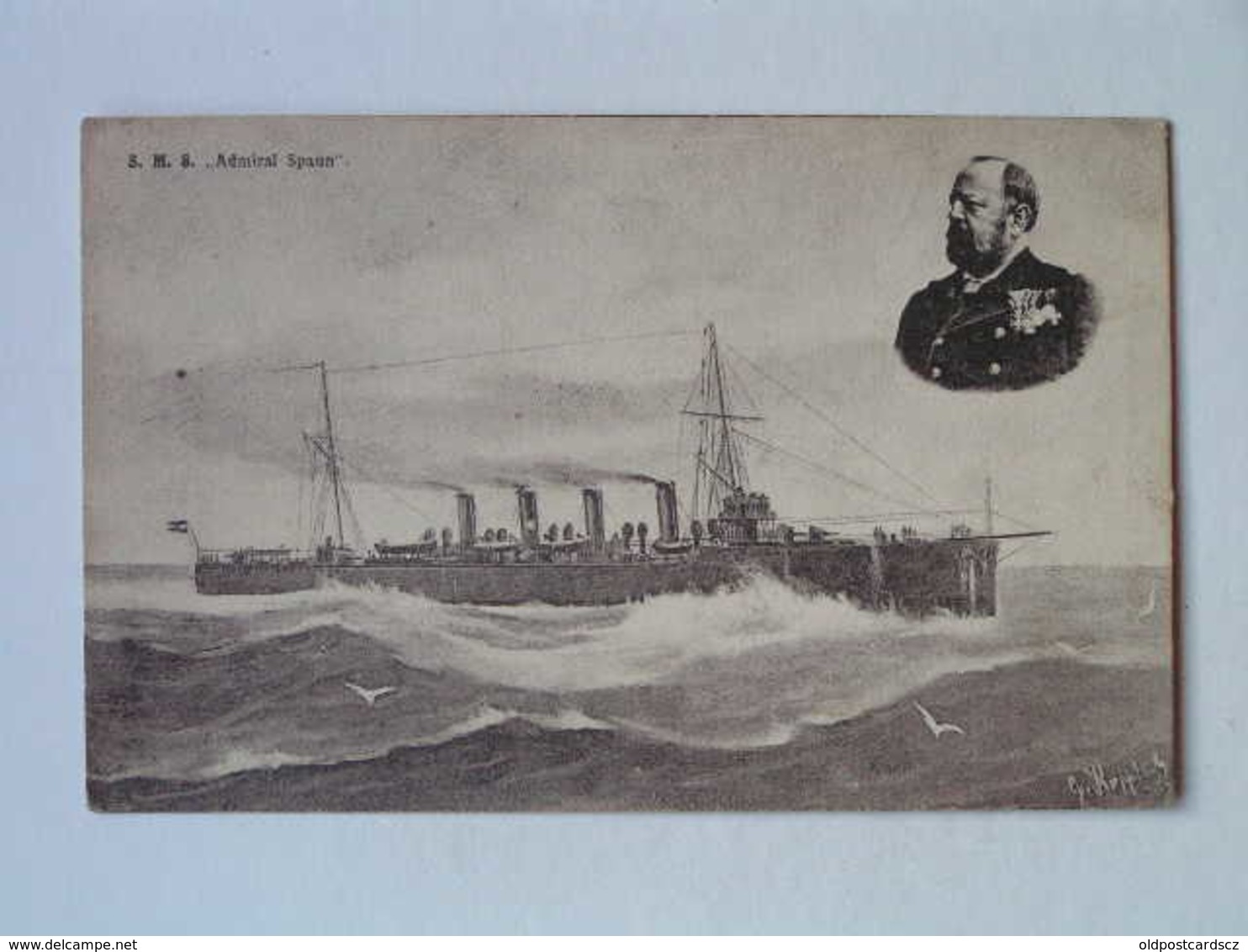 K.U.K. Kriegsmarine Marine  SMS 1166 Ed C Fano 1911 SMS Admiral Spaun - Guerra