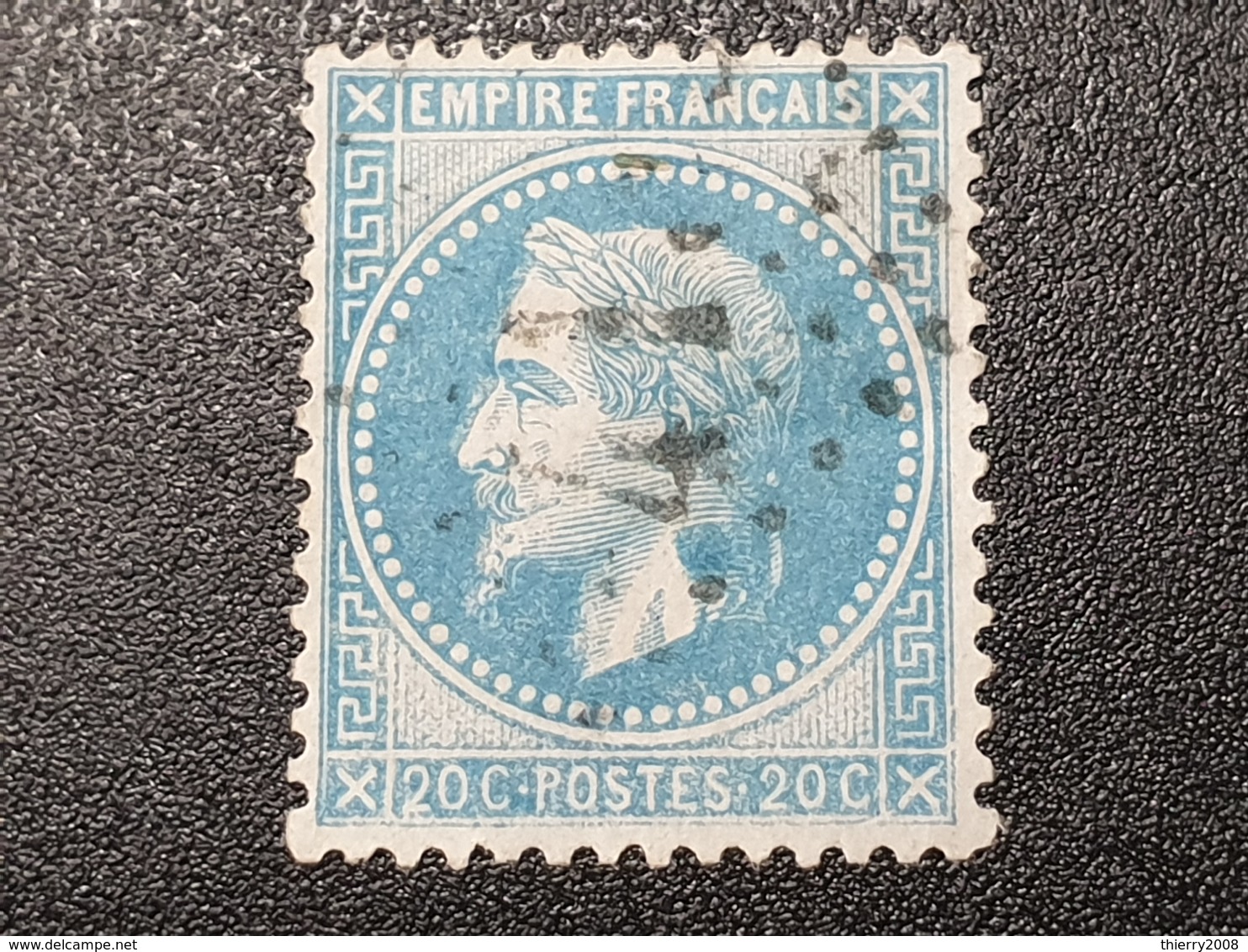 Napoléon III Lauré N° 29B (Variété, Belle Tache Bleu Sur Le Cou) Avec Oblitération Losange  TB - 1863-1870 Napoléon III Lauré