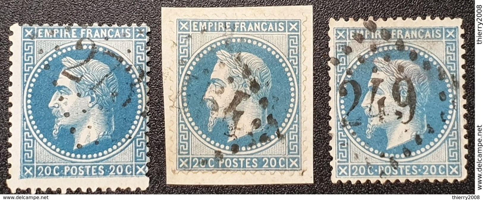 Napoléon III Lauré N° 29A/29B (Variété Sur "filet") Avec Oblitération Losange  TB - 1863-1870 Napoléon III Lauré