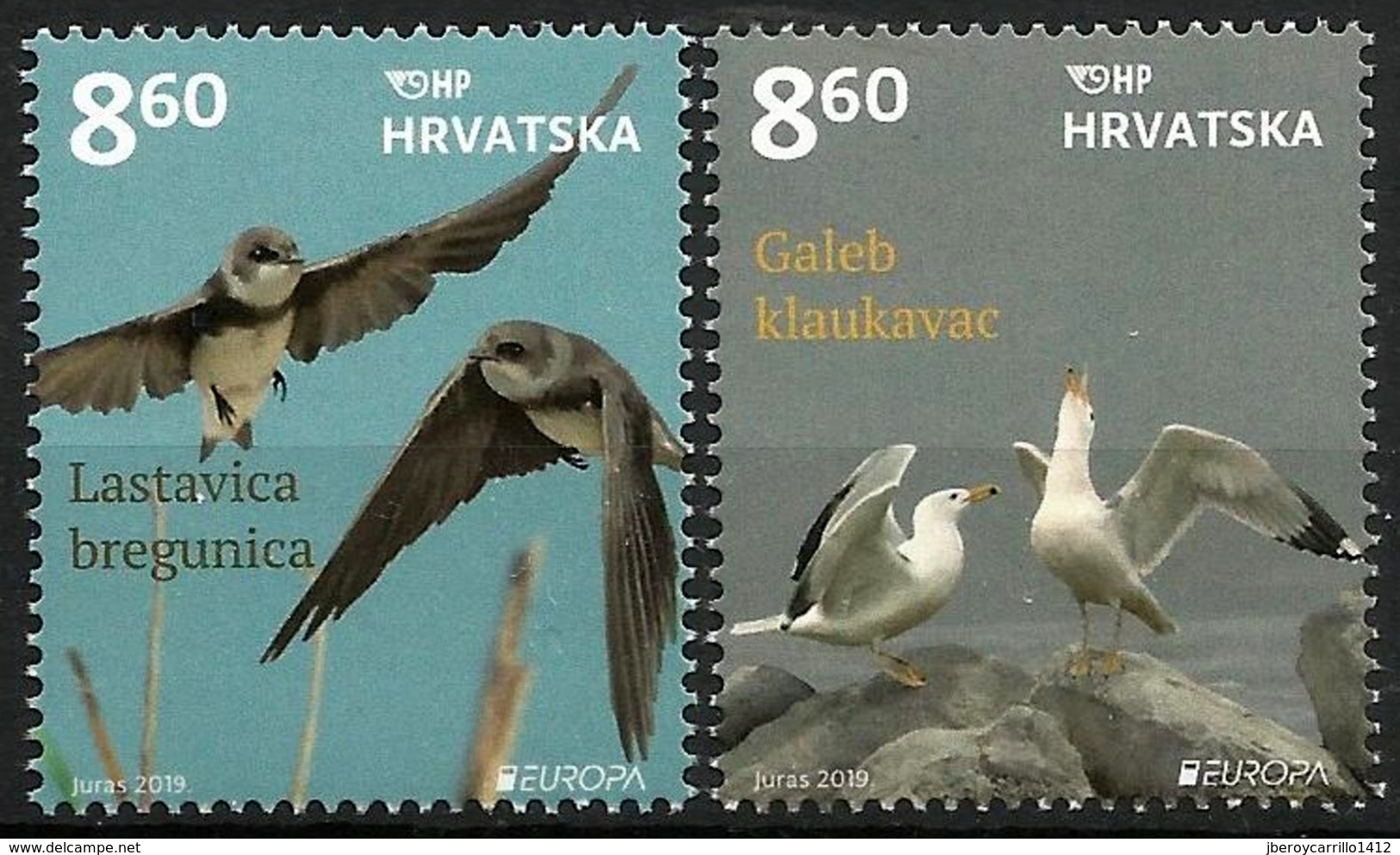 CROACIA /CROATIA /KROATIEN /HRVATSKA  -EUROPA 2019 -NATIONAL BIRDS.-"AVES -BIRDS -VÖGEL-OISEAUX"- SERIE N - 2019