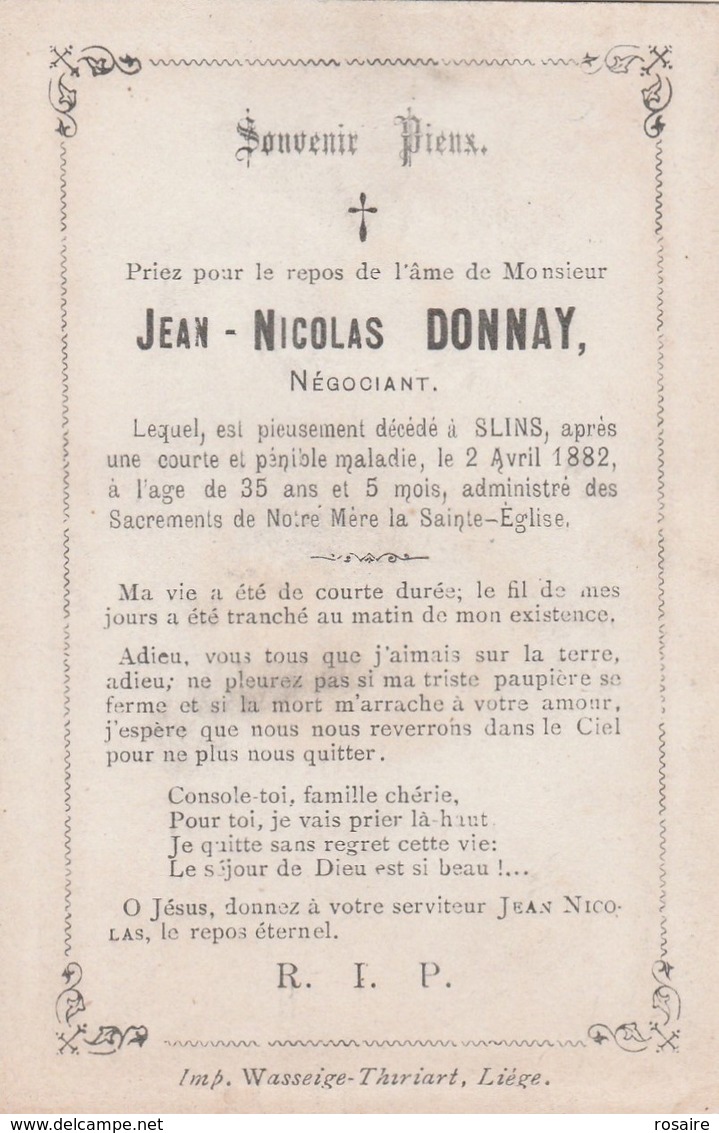 Jean Nicolas Donnay-slins 1882 - Images Religieuses