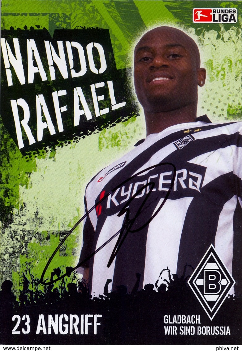 TARJETA PUBLICITARIA , FÚTBOL , SOCCER , FOOTBALL , BORUSSIA - BUNDES LIGA , NANDO RAFAEL - Fútbol