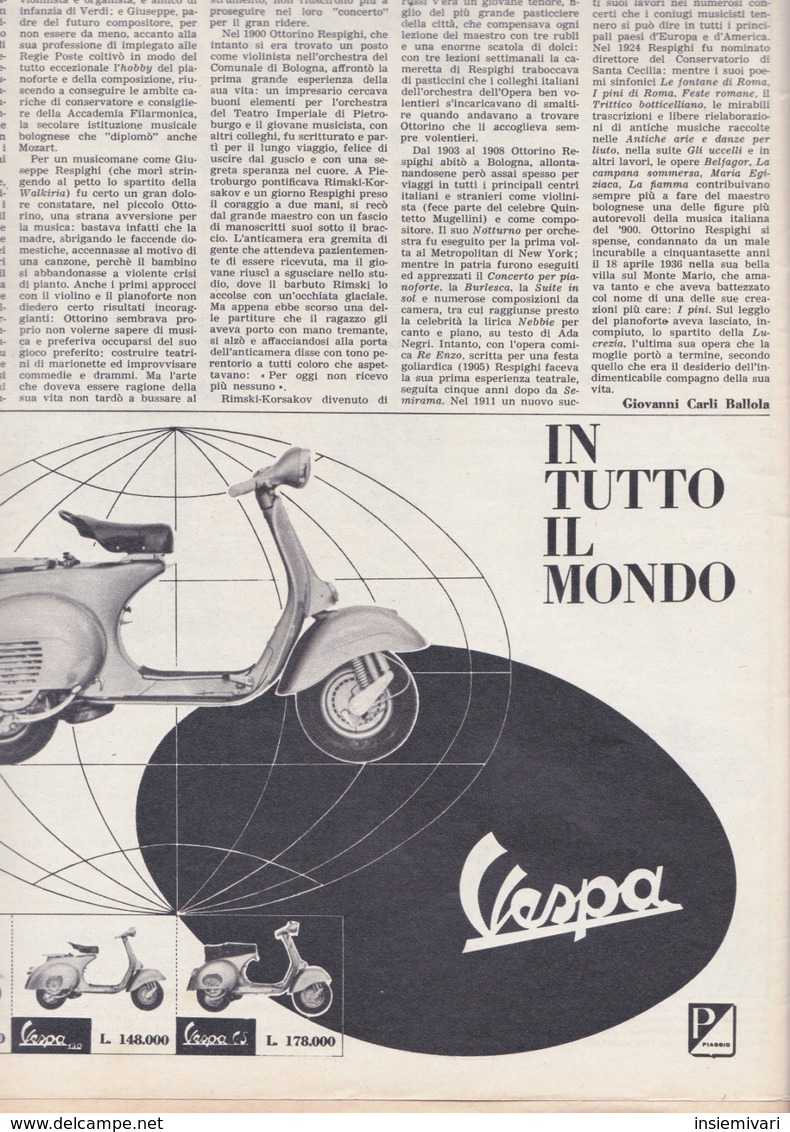 (pagine-pages)PUBBLICITA' VESPA   Gente1961/12. - Altri & Non Classificati