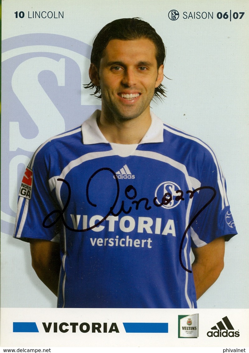 TARJETA PUBLICITARIA , FÚTBOL , SOCCER , FOOTBALL , FC SCHALKE O4 / VICTORIA - LINCOLN - Fútbol