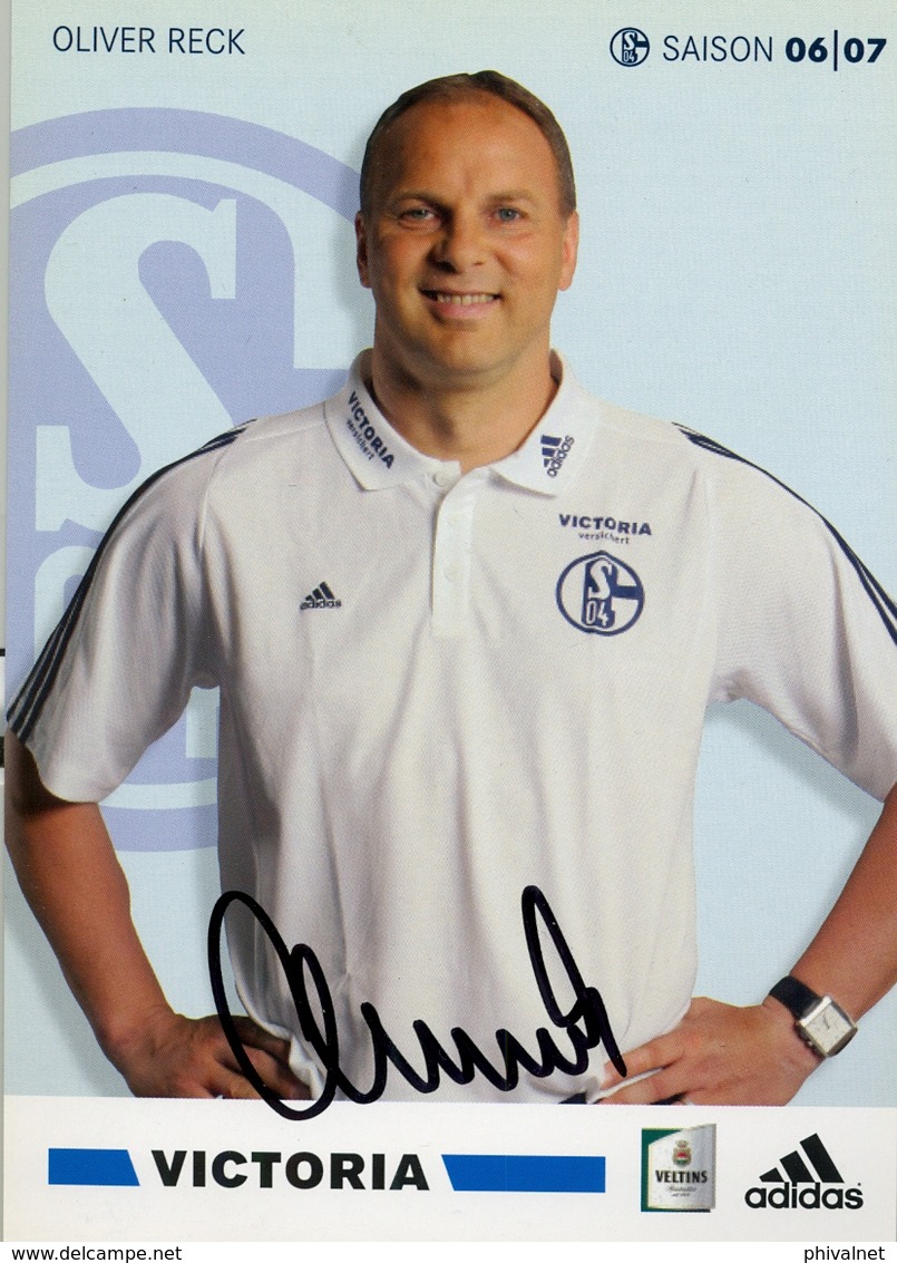 TARJETA PUBLICITARIA , FÚTBOL , SOCCER , FOOTBALL , FC SCHALKE O4 / VICTORIA - OLIVER RECK - Fútbol