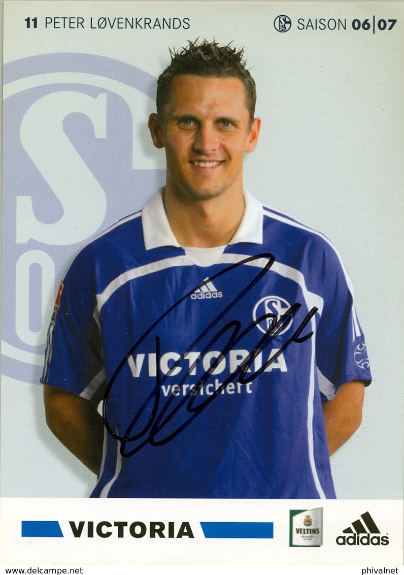 TARJETA PUBLICITARIA , FÚTBOL , SOCCER , FOOTBALL , FC SCHALKE O4 / VICTORIA - PETER LOVENKRANDS - Fútbol