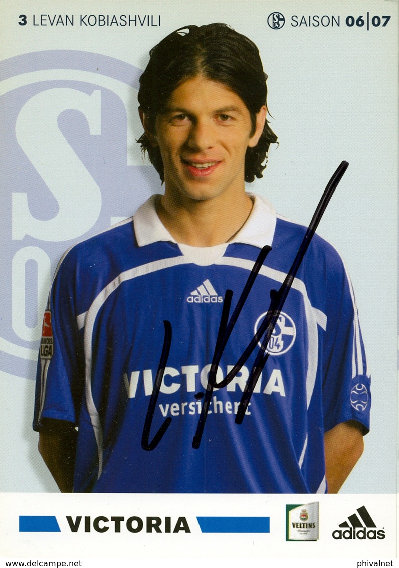 TARJETA PUBLICITARIA , FÚTBOL , SOCCER , FOOTBALL , FC SCHALKE O4 / VICTORIA - LEVAN KOBIASHVILI - Fútbol