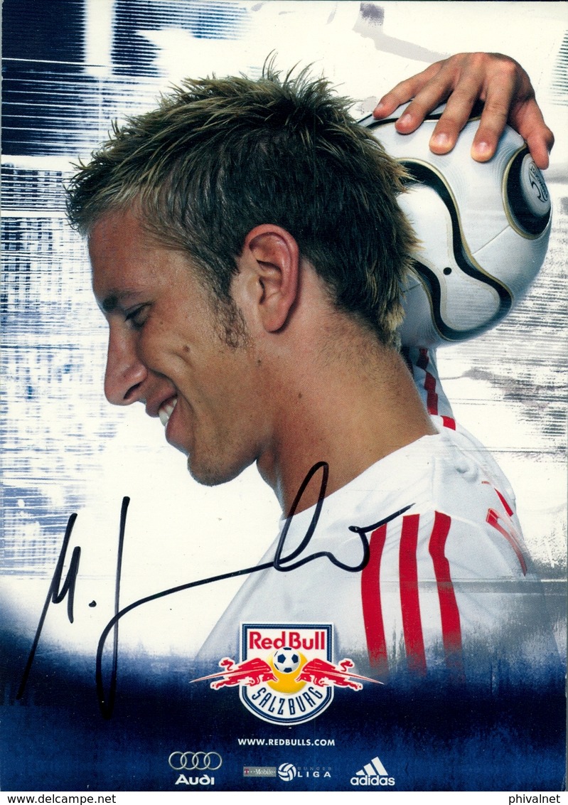 TARJETA PUBLICITARIA , FÚTBOL , SOCCER , FOOTBALL , RED BULL - SALZBURG , MARC JANKO - Fútbol