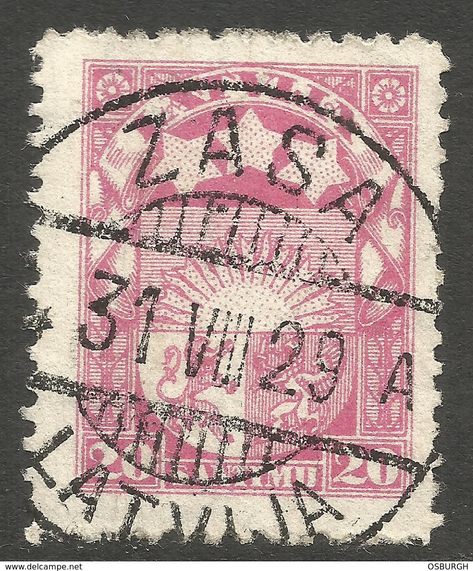 LATVIA. 1923. POSTMARK ZASA. USED. - Latvia