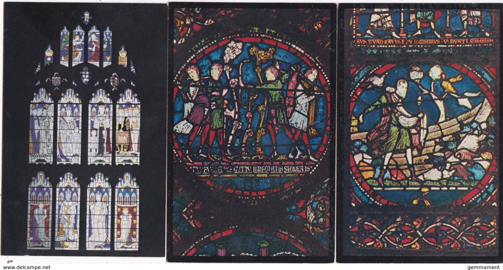 CANTERBURY CATHEDRAL. STAINED GLASS WINDOWS.  6 CARDS - Canterbury