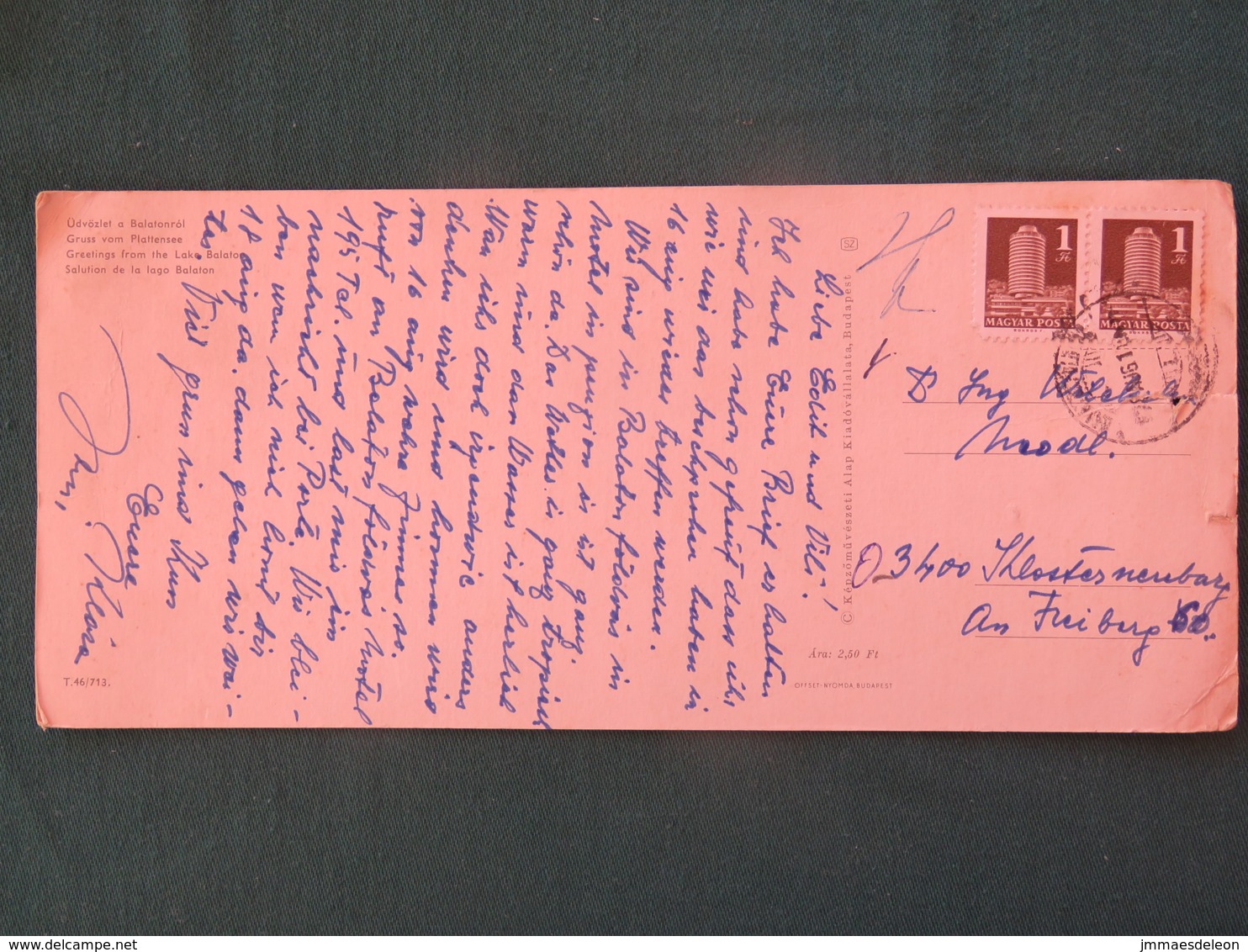 Hungary 1961 Postcard "Balaton Lake" To Germany - Covers & Documents